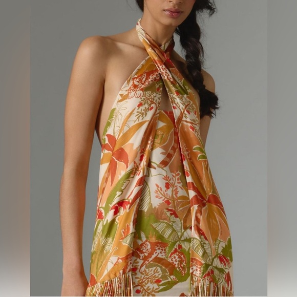 Farm Rio Leopard Forest Sand Dress- Medium New with Tags - Picture 1 of 5